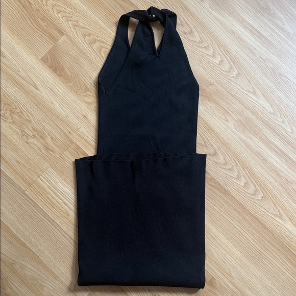 Modern Citizen Maxi Dress Ribbed Knit Criss Cross straps Black Size Small - Picture 5 of 6